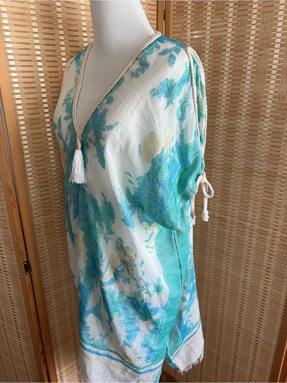 POOL TO PARTY Cold Shoulder Floral Print Cover-Up